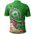 Samoa Polo Shirt Turtle Plumeria (Green) - Polynesian Pride