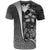 Papua New Guinea Polynesian Custom T Shirt White Turtle with Hook - Polynesian Pride