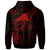 Tokelau Custom Zip up Hoodie Red Turtle - Polynesian Pride