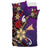 Tokelau Polynesian Bedding Set - Tribal Flower With Special Turtles Purple Color - Polynesian Pride