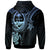 Guam Custom Zip up Hoodie Blue Turtle - Polynesian Pride