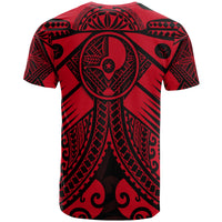 Yap Custom T Shirt Red Seal with Polynesian Tattoo - Polynesian Pride