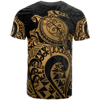 American Samoa Polynesian T Shirt American Samoa Seal Polynesian Golden Turtle Tattoo - Polynesian Pride