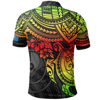 Yap Polo Shirt Yap Flag Reggae Turtle Hibiscus - Polynesian Pride