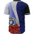 Northern Mariana Islands Polynesian Baseball Shirt - Coat Of Arm With Hibiscus Blue - Polynesian Pride