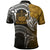 Samoa Custom Polo Shirt Samoan Seal Wave Style (Gold) - Polynesian Pride