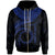 Cook Islands Polynesian Zip up Hoodie Cook Islands Waves (Blue) Unisex Blue - Polynesian Pride