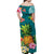 Hawaii Off Shoulder Long Dress Aqua Polynesia Pineapple LT13 - Polynesian Pride