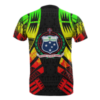 Samoa T Shirt Samoan Coat of Arms Polynesian Tattoo Reggae Style - Polynesian Pride