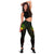 Nauru Polynesian Women's Legging - Reggae Turtle Hibiscus Flower Frame - Polynesian Pride