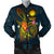 Marshall Islands Polynesian Men's Bomber Jacket - Legend of Marshall Islands (Blue) Blue - Polynesian Pride