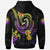 Northern Mariana Islands Custom Hoodie Plumeria Flowers with Spiral Patterns - Polynesian Pride