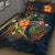 Niue Polynesian Quilt Bed Set - Legend of Niue (Blue) - Polynesian Pride