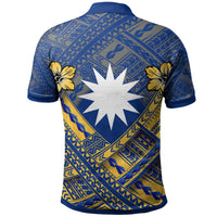 Nauru Polynesian Polo Shirt Nauru Flag Camisole Hibiscus Style - Polynesian Pride