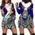 (Custom Personalised) American Samoa Hoodie Dress Bald Eagle Mix Polynesian LT13 Blue - Polynesian Pride