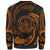 Palau Polynesian Sweater - Orange Tribal Wave - Polynesian Pride