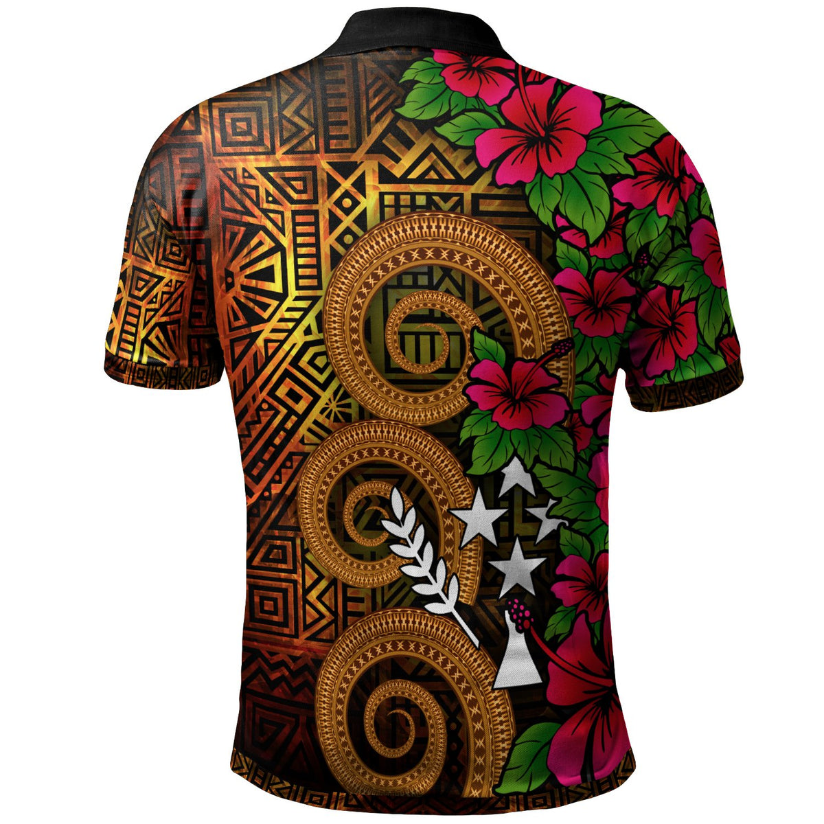 Kosrae Micronesia Custom Polo Shirt Hibiscus Vintage - Polynesian Pride