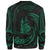 New Caledonia Polynesian Sweater - Green Tribal Wave - Polynesian Pride