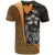 Papua New Guinea Polynesian Custom T Shirt Gold Turtle with Hook - Polynesian Pride
