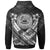 American Samoa Custom Zip up Hoodie AS White Seal Polynesian Patterns - Polynesian Pride