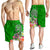 Tahiti Men's Shorts - Turtle Plumeria (Green) - Polynesian Pride