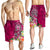 Samoa Men's Shorts - Turtle Plumeria (Pink) - Polynesian Pride