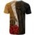 Niue Polynesian Custom T Shirt Coat Of Arms With Hibiscus Gold - Polynesian Pride