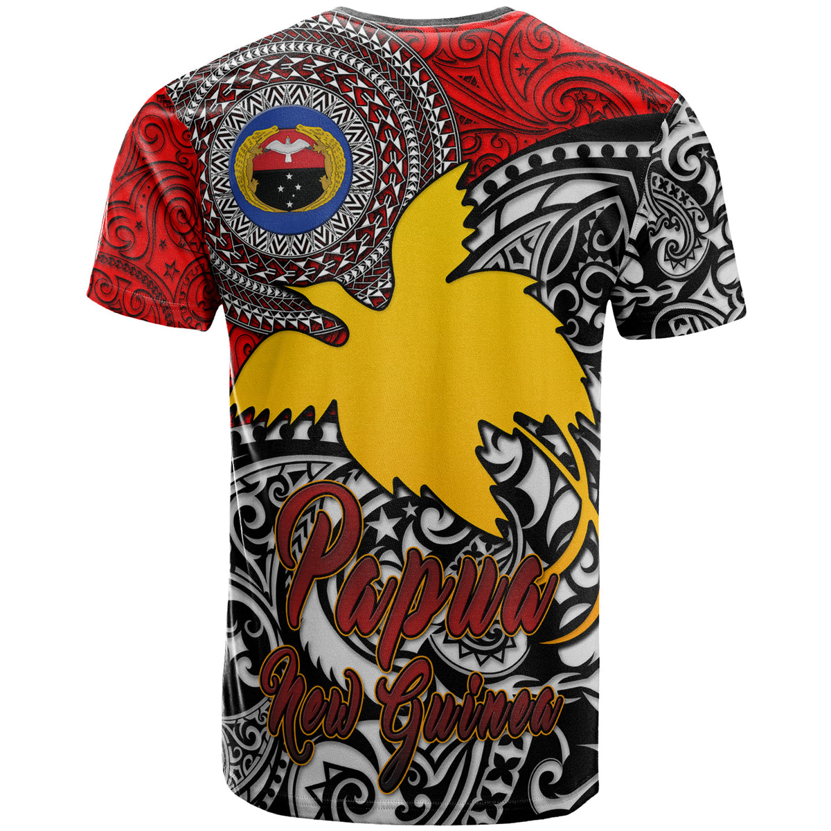 Papua New Guinea T shirt Custom Gulf Of Papua New Guinea With Polynesian Patterns T shirt - Polynesian Pride