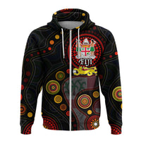 Fiji With Aboriginal Zip up Hoodie LT20 Unisex Green - Polynesian Pride