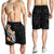 Tonga Men's Shorts - Tonga Seal Polynesian Patterns Plumeria (Black) - Polynesian Pride