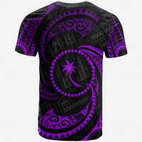 Chuuk Micronesia T Shirt Purple Tribal Wave - Polynesian Pride