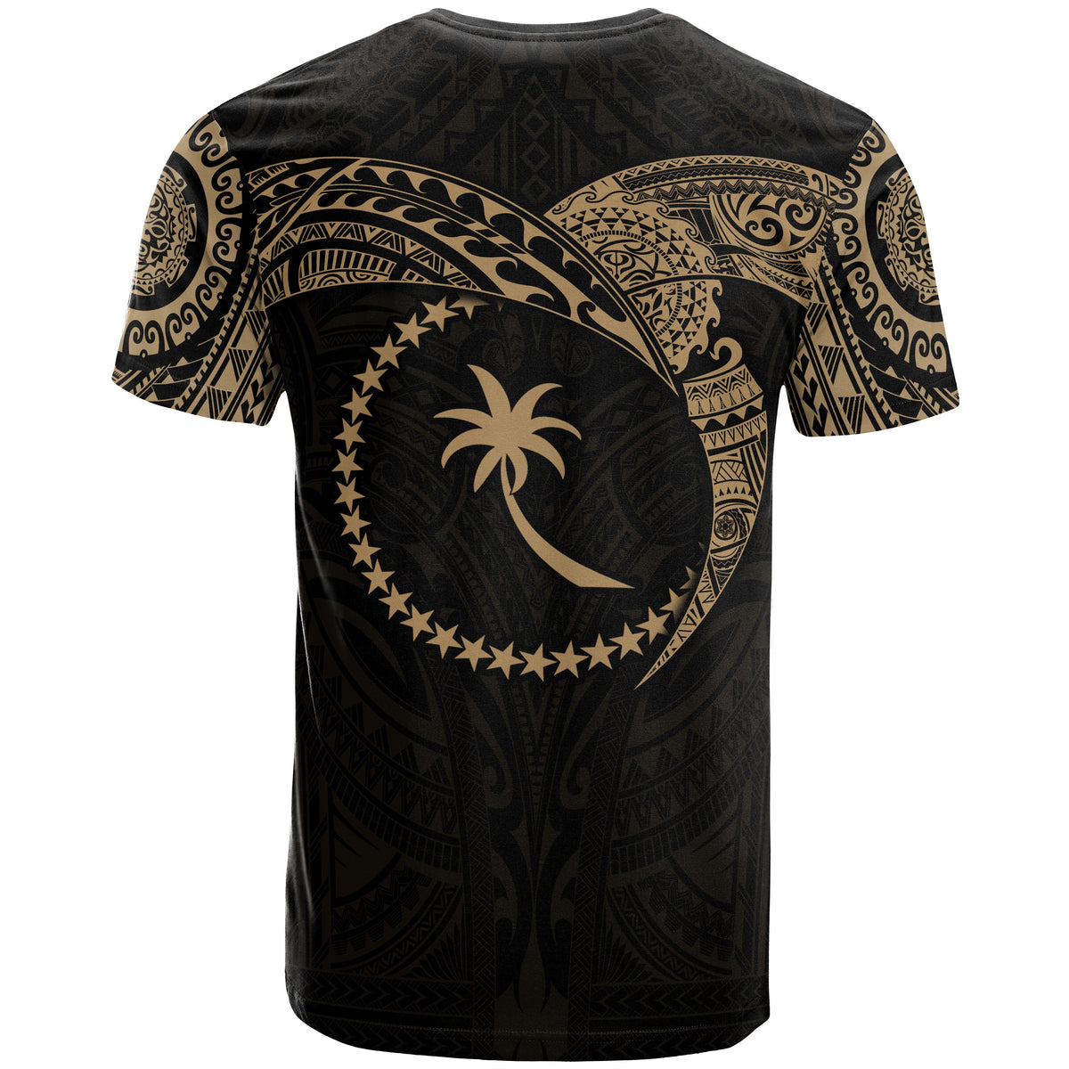 Chuuk Micronesian T Shirt Full Color Heart Shield - Polynesian Pride
