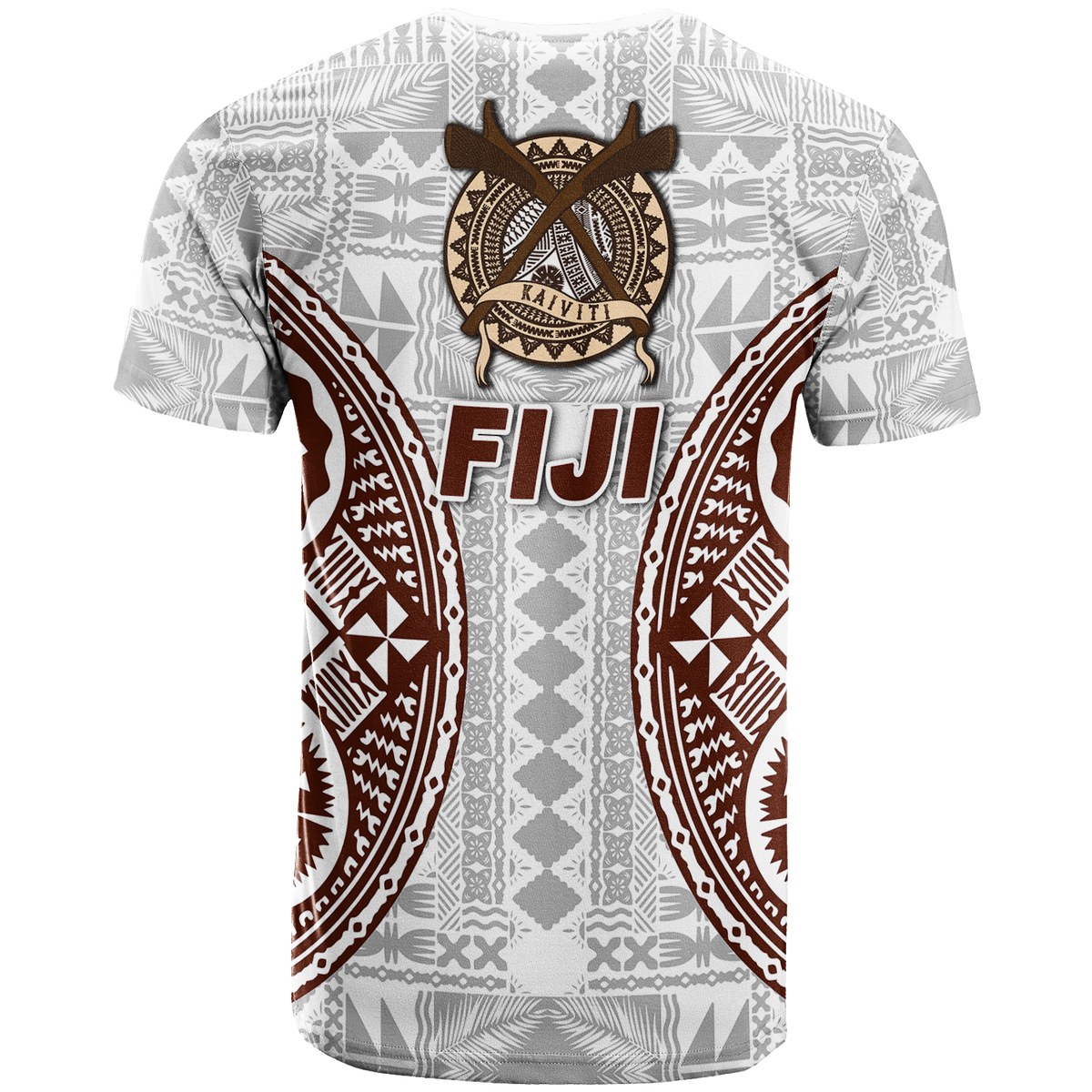 Fiji Kaiviti Tapa Pattern T Shirt LT12 - Polynesian Pride