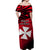 Uvea Chiefdom Wallis et Futuna Off Shoulder Long Dress Polynesian Pattern and Flag LT13 - Polynesian Pride