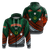 Custom Vanuatu Penama Province Tribal Pattern Hoodie LT12 Zip Hoodie Green - Polynesian Pride