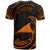 Tokelau Polynesian All Over T Shirt Orange Tribal Wave - Polynesian Pride