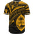 Guam Baseball Shirt - Gold Color Cross Style - Polynesian Pride