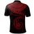 New Caledonia Polynesian Polo Shirt Polynesian Waves (Red) - Polynesian Pride