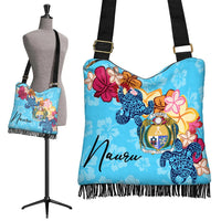 Nauru Boho Handbag - Tropical Style One Size Boho Handbag Blue - Polynesian Pride