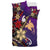 Papua Polynesian Bedding Set - Tribal Flower With Special Turtles Purple Color - Polynesian Pride