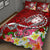 Fiji Quilt Bed Set - Turtle Plumeria (Red) - Polynesian Pride