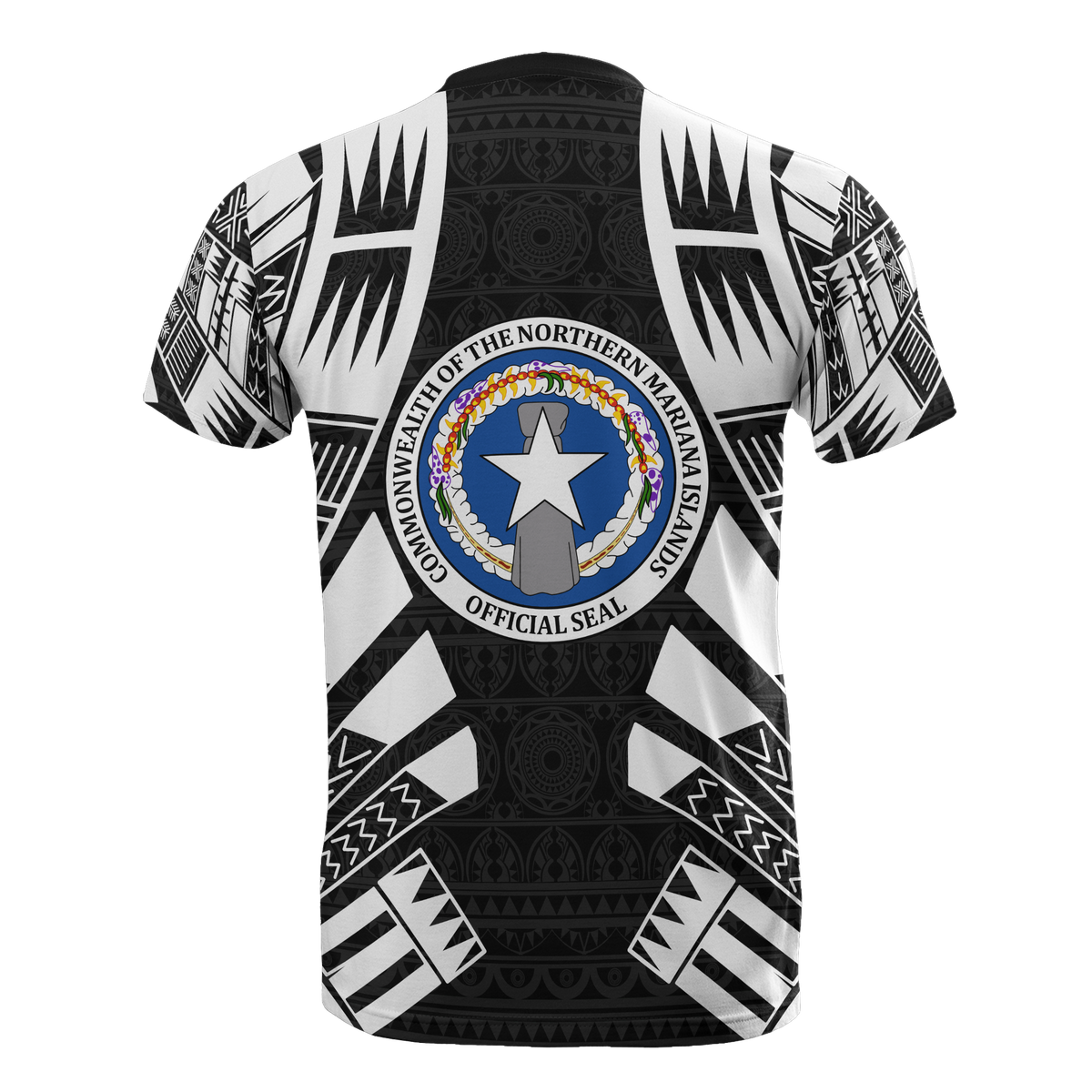 Northern Mariana Islands T Shirt C N M I FLag Polynesian Tattoo Style - Polynesian Pride