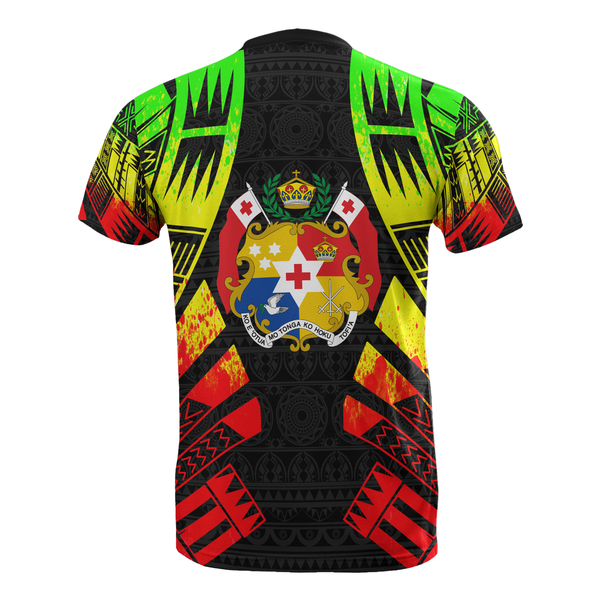 Tonga T Shirt Tonga Coat of Arms Polynesian Tattoo Reggae Style - Polynesian Pride