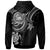 American Samoa Custom Zip up Hoodie White Turtle - Polynesian Pride