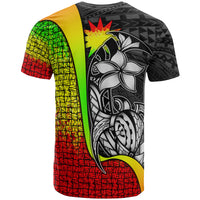 Nauru Polynesian Custom T Shirt Reggae Turtle with Hook - Polynesian Pride