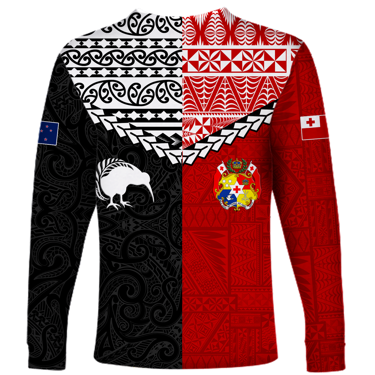 Tonga Combine New Zealand Maori Aotearoa Heritage Long Sleeve Shirt - LT12 - Polynesian Pride