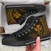 Hawaii Kanaka Maoli High Top Shoes - Wings Style - Polynesian Pride