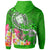 Fiji Custom Hoodie Turtle Plumeria (Green) - Polynesian Pride