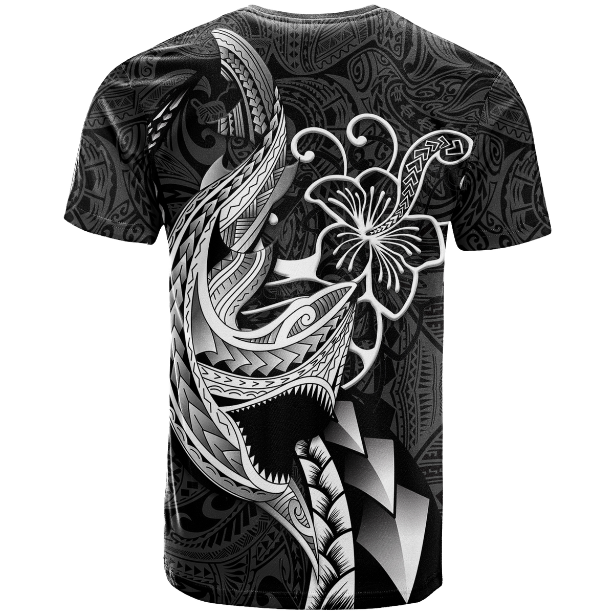 Polynesian Shark Tattoo Hawaii Tribal T Shirt LT12 - Polynesian Pride