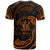 Niue Polynesian Custom T Shirt Orange Tribal Wave - Polynesian Pride